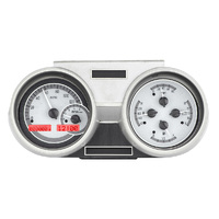 Dakota Digital Gauge Kit 1966- 67 Oldsmobile Cutlass Analog Silver Background Alloy Style Face Red Display VHX-66O-CUT-S-R