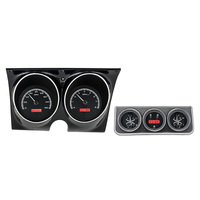 Dakota Digital Gauge Kit 1968 For Camaro with Console gauges Analog Black Background Alloy Style Face Red Display VHX-67C-CAC-K-R