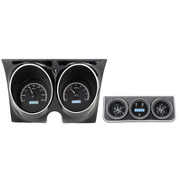 Dakota Digital Gauge Kit 1969 For Camaro with Console gauges Analog Black Background Alloy Style Face White Display VHX-67C-CAC-K-W