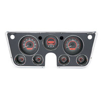 Dakota Digital Gauge Kit 1967- 72 For Chevrolet/ GMC Digital Carbon Fiber Background Alloy Style Face Red Display VHX-67C-PU-C-R