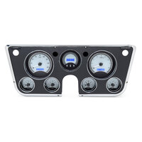 Dakota Digital Gauge Kit 1967- 72 For Chevrolet/ GMC Digital Silver Background Alloy Style Face Blue Display VHX-67C-PU-S-B