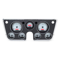 Dakota Digital Gauge Kit 1967- 72 For Chevrolet/ GMC Digital Silver Background Alloy Style Face Red Display VHX-67C-PU-S-R