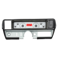 Dakota Digital Gauge Kit 1968- 69 For Buick Skylark Analog Silver Background Alloy Style Face Red Display VHX-68B-SKY-S-R