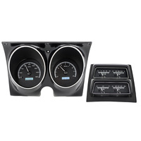 Dakota Digital Gauge Kit 1968 For Camaro with Console Analog Black Background Alloy Style Face White Display VHX-68C-CAC-K-W