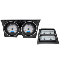 Dakota Digital Gauge Kit 1968 For Camaro with Console Analog Silver Background Alloy Style Face Blue Display VHX-68C-CAC-S-B