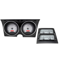 Dakota Digital Gauge Kit 1968 For Camaro with Console Analog Silver Background Alloy Style Face Red Display VHX-68C-CAC-S-R