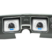 Dakota Digital Gauge Kit 1968 For Chevrolet For Chevelle/ El Camino Analog Silver Background Alloy Style Face Blue Display VHX-68C-CVL-S-B