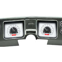 Dakota Digital Gauge Kit 1968 For Chevrolet For Chevelle/ El Camino Analog Silver Background Alloy Style Face Red Display VHX-68C-CVL-S-R