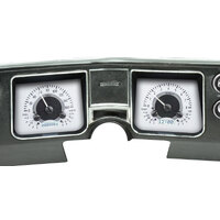 Dakota Digital Gauge Kit 1968 For Chevrolet For Chevelle/ El Camino Analog Silver Background Alloy Style Face White Display VHX-68C-CVL-S-W