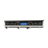 Dakota Digital Gauge Kit 1968- 70 Mopar B-Body: Coronet Belvedere Satellite and Road Runner Analog Black Background Alloy Style Face Blue Displ VHX-68