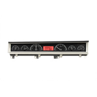 Dakota Digital Gauge Kit 1968- 70 Mopar B-Body: Coronet Belvedere Satellite and Road Runner Analog Black Background Alloy Style Face Red Displa VHX-68