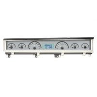 Dakota Digital Gauge Kit 1968- 70 Mopar B-Body: Coronet Belvedere Satellite and Road Runner Analog Silver Background Alloy Style Face White Dis VHX-68