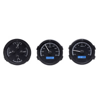 Dakota Digital Gauge Kit 1968- 69 Oldsmobile Cutlass F-85 and 442 Analog Black Background Alloy Style Face Blue Display VHX-68O-CUT-K-B