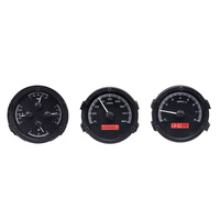 Dakota Digital Gauge Kit 1968- 69 Oldsmobile Cutlass F-85 and 442 Analog Black Background Alloy Style Face Red Display VHX-68O-CUT-K-R