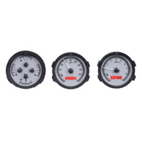 Dakota Digital Gauge Kit 1968- 69 Oldsmobile Cutlass F-85 and 442 Analog Silver Background Alloy Style Face Red Display VHX-68O-CUT-S-R