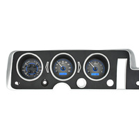 Dakota Digital Gauge Kit 1968 For Pontiac GTO/ Lemans/ Tempest Analog Carbon Fiber Background Alloy Style Face Blue Display VHX-68P-GTO-C-B