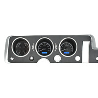 Dakota Digital Gauge Kit 1968 For Pontiac GTO/ Lemans/ Tempest Analog Black Background Alloy Style Face Blue Display VHX-68P-GTO-K-B