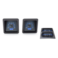 Dakota Digital Gauge Kit 1975 For Camaro with Console gauges Analog Carbon Fiber Background Alloy Style Face Blue Display VHX-69C-CAC-C-B