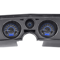 Dakota Digital Gauge Kit 1975 For Chevrolet For Chevelle/ Malibu/ El Camino Analog Carbon Fiber Background Alloy Style Face Blue Display VHX-69C-CVA-C