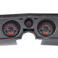 Dakota Digital Gauge Kit 1976 For Chevrolet For Chevelle/ Malibu/ El Camino Analog Carbon Fiber Background Alloy Style Face Red Display VHX-69C-CVA-C-