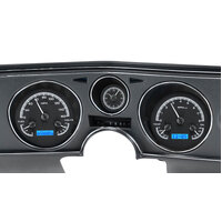 Dakota Digital Gauge Kit 1969 For Chevrolet For Chevelle/ Malibu/ El Camino Analog Black Background Alloy Style Face Blue Display VHX-69C-CVA-K-B