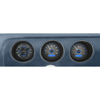 Dakota Digital Gauge Kit 1975 For Pontiac GTO/ Le Mans Analog Carbon Fiber Background Alloy Style Face Blue Display VHX-69P-GTO-C-B