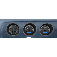 Dakota Digital Gauge Kit 1969 For Pontiac GTO/ Le Mans Analog Black Background Alloy Style Face Blue Display VHX-69P-GTO-K-B