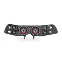 Dakota Digital Gauge Kit 1976 For Pontiac GTO/ Le Mans Analog Carbon Fiber Background Alloy Style Face Red Display VHX-70C-CAM-C-R