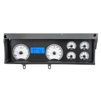 Dakota Digital Gauge Kit 1970- 72 For Chevrolet Malibu/ non SS For Chevelle/ El Camino Analog Silver Background Alloy Style Face Blue Display VHX-70C-