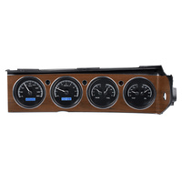 Dakota Digital Gauge Kit 1970- 74 For Dodge Challenger and 1970- 74 Plymouth Cuda with Rallye dash Analog Black Background Alloy Style Face Blue  VHX-