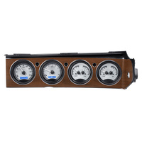 Dakota Digital Gauge Kit 1970- 74 For Dodge Challenger and 1970- 74 Plymouth Cuda with Rallye dash Analog Silver Background Alloy Style Face Blue VHX-