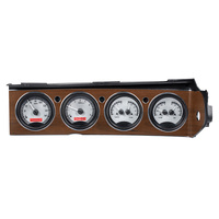 Dakota Digital Gauge Kit 1970- 74 For Dodge Challenger and 1970- 74 Plymouth Cuda with Rallye dash Analog Silver Background Alloy Style Face Red  VHX-