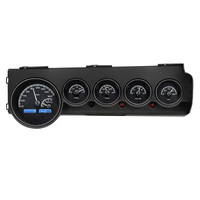 Dakota Digital Gauge Kit 1970- 74 Mopar E-Body: Challenger & Barracuda Analog Black Background Alloy Style Face Blue Display VHX-70D-STD-K-B