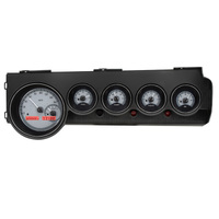 Dakota Digital Gauge Kit 1970- 74 Mopar E-Body: Challenger & Barracuda Analog Silver Background Alloy Style Face Red Display VHX-70D-STD-S-R