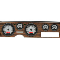 Dakota Digital Gauge Kit 1970- 81 For Pontiac For Firebird Analog Silver Background Alloy Style Face Red Display VHX-70P-FIR-S-R