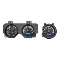 Dakota Digital Gauge Kit 1970-72 For Pontiac GTO/ LeMans Analog Black Background Alloy Style Face Blue Display VHX-70P-GTO-K-B