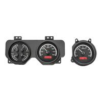 Dakota Digital Gauge Kit 1970-72 For Pontiac GTO/ LeMans Analog Black Background Alloy Style Face Red Display VHX-70P-GTO-K-R