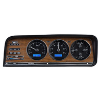 Dakota Digital Gauge Kit 1973- 85 For Jeep Wagoneer & J Trucks Analog Black Background Alloy Style Face Blue Display VHX-73J-WAG-K-B