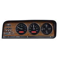 Dakota Digital Gauge Kit 1973- 85 For Jeep Wagoneer & J Trucks Analog Black Background Alloy Style Face Red Display VHX-73J-WAG-K-R