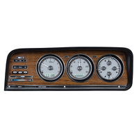 Dakota Digital Gauge Kit 1973- 85 For Jeep Wagoneer & J Trucks Analog Silver Background Alloy Style Face White Display VHX-73J-WAG-S-W