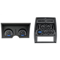 Dakota Digital Gauge Kit 1978- 82 For Chevrolet Corvette Message Center Black Background Alloy Style Face Blue Display VHX-78C-VET-K-B