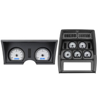 Dakota Digital Gauge Kit 1978- 82 For Chevrolet Corvette Analog Silver Background Alloy Style Face Blue Display VHX-78C-VTA-S-B