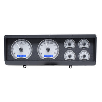 Dakota Digital Gauge Kit 1978- 88 Oldsmobile Cutlass Analog Silver Background Alloy Style Face Blue Display VHX-78O-CUT-S-B