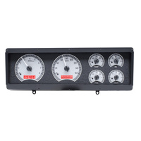 Dakota Digital Gauge Kit 1978- 88 Oldsmobile Cutlass Analog Silver Background Alloy Style Face Red Display VHX-78O-CUT-S-R