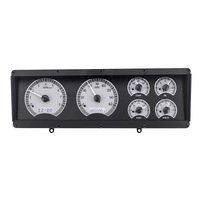 Dakota Digital Gauge Kit 1978- 88 Oldsmobile Cutlass Analog Silver Background Alloy Style Face White Display VHX-78O-CUT-S-W