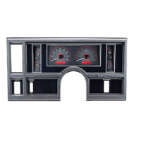 Dakota Digital Gauge Kit 1984- 87 For Buick Regal and Grand National Analog Carbon Fiber Background Alloy Style Face Red Display VHX-84B-REG-C-R