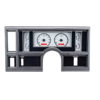 Dakota Digital Gauge Kit 1984- 87 For Buick Regal and Grand National Analog Silver Background Alloy Style Face Red Display VHX-84B-REG-S-R