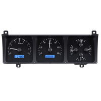 Dakota Digital Gauge Kit 1986- 91 For Jeep Wagoneer & J Trucks Analog Black Background Alloy Style Face Blue Display VHX-86J-WAG-K-B