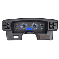 Dakota Digital Gauge Kit 1987- 89 For Ford For Mustang Analog Carbon Fiber Background Alloy Style Face Blue Display VHX-87F-MUS-C-B