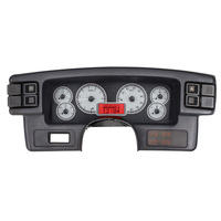 Dakota Digital Gauge Kit 1987- 89 For Ford For Mustang Analog Silver Background Alloy Style Face Red Display VHX-87F-MUS-S-R